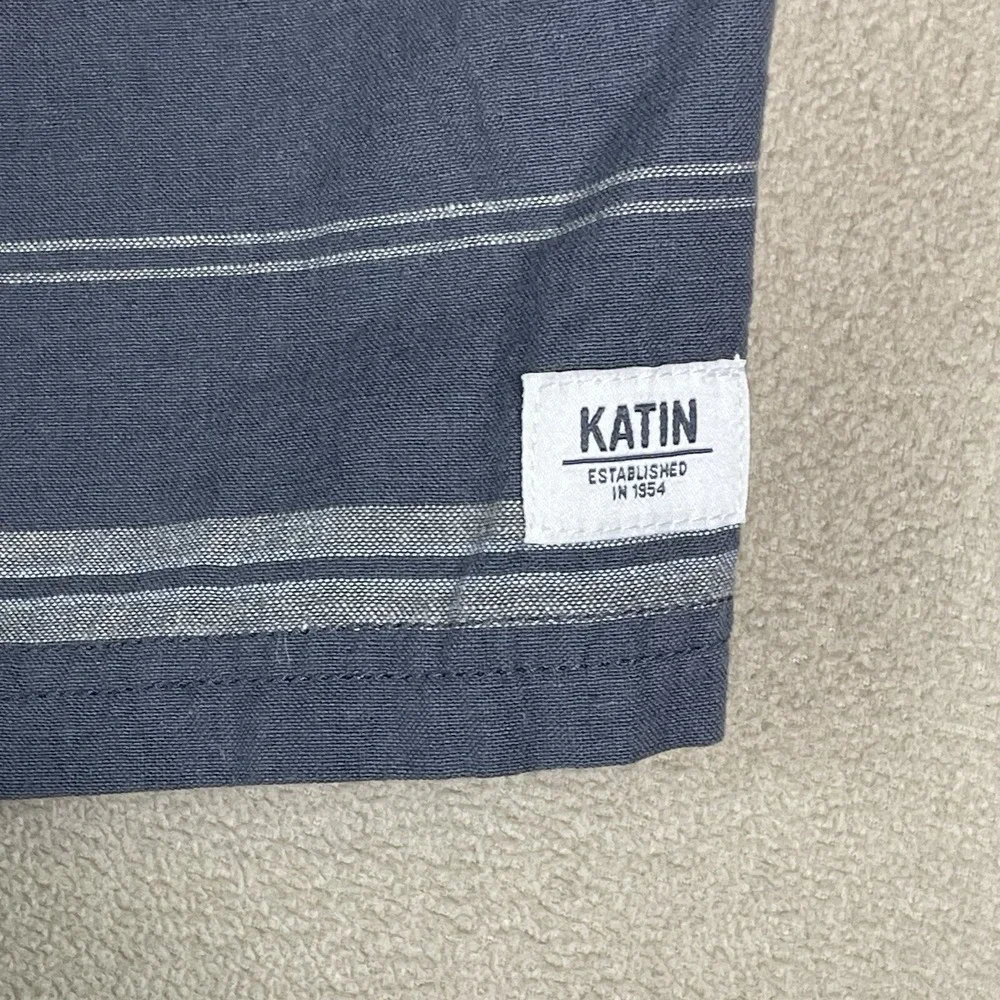 Katin Shorts Mens XL‎ Gray Striped Hybrid Board Shorts Adult
